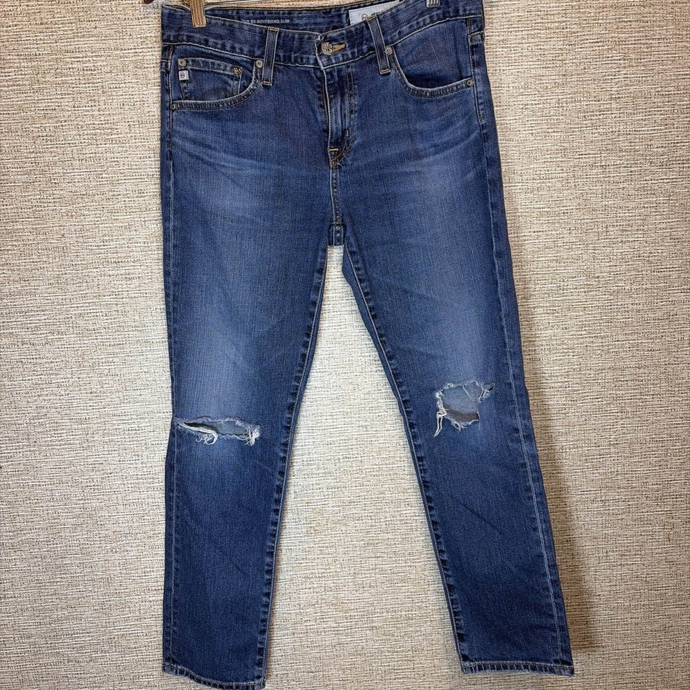 AG Adriano Goldschmied Jeans Women's Alexxis Ex Boyfriend Slim Med Wash Size 27R
